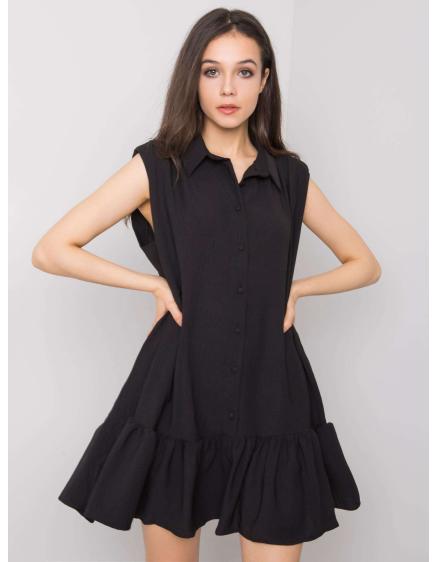 Dámské šaty s volánem Odelia RUE PARIS černé