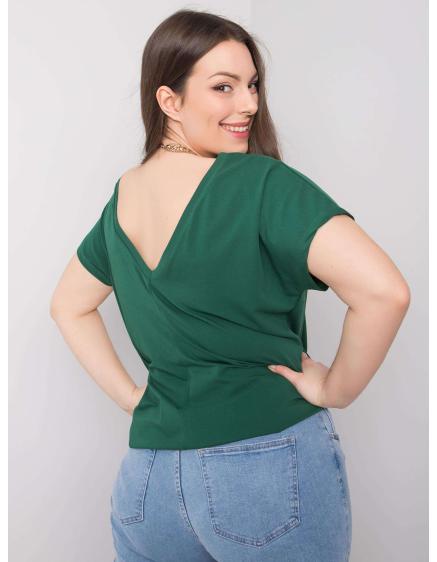 Dámské tričko plus size BEVERLY tmavě zelené