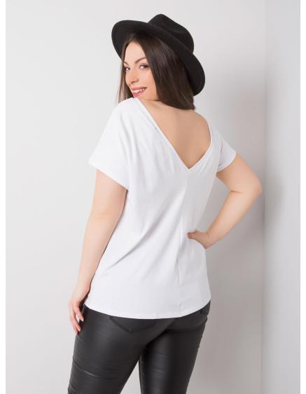 Dámské tričko plus size BEVERLY bílé