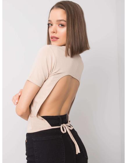Levně Dámská halenka Pixie RUE PARIS béžová