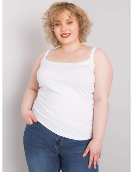 Dámský top plus size bavlněný SCARLETTE bílý