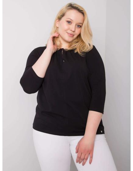 Dámská halenka plus size z bavlny JODIE černá