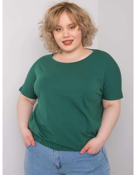 Dámská halenka se švy plus size ADDYSON tmavě zelená Dámská halenka se švy plus size ADDYSON tmavě zelená