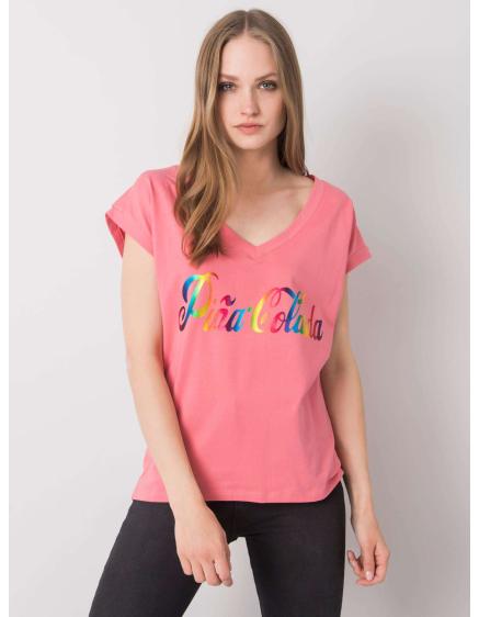 Dámské tričko s potiskem HOLLIS růžové