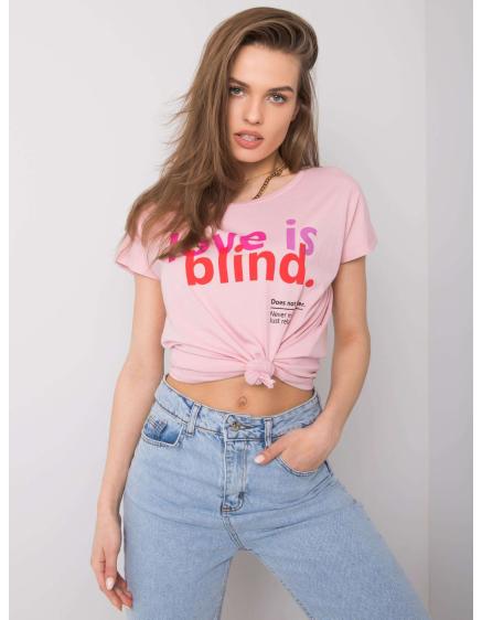 Dámské tričko s nápisem STITCH & SOUL růžové