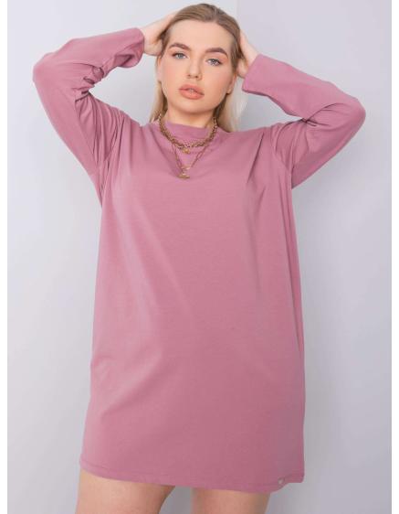 Dámské šaty plus size GISELLE růžové