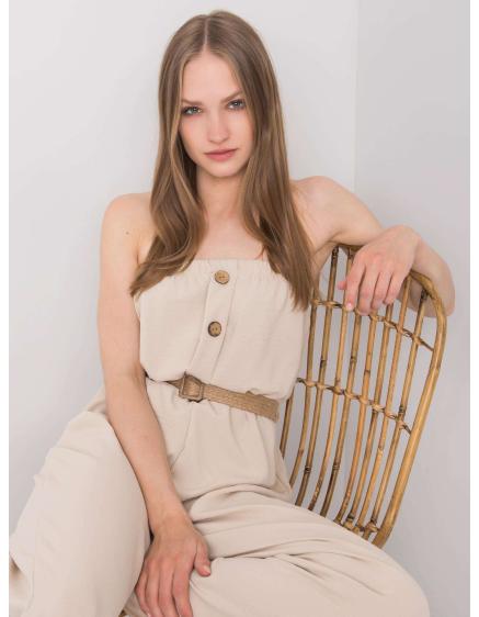 Levně Dámský overal Felippa RUE PARIS světle béžový