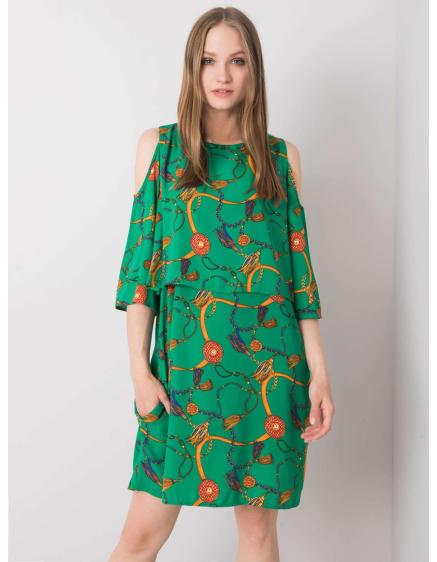 Dámské šaty s potiskem Maresol RUE PARIS zelené