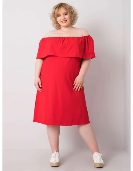 Dámské šaty plus size španělské KEILY červené