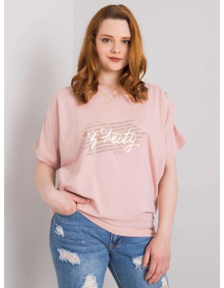 Dámská halenka plus size RICHELLE růžová Dámská halenka plus size RICHELLE růžová