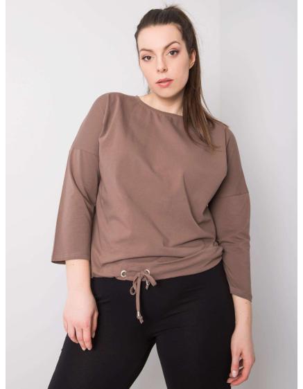 Dámská halenka plus size SANDY hnědá