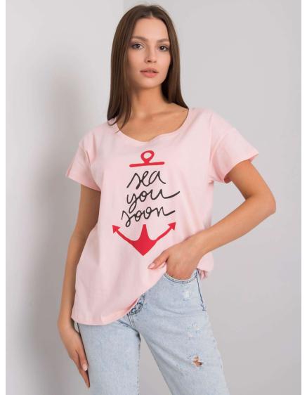Dámské tričko s potiskem SILVA světle růžové