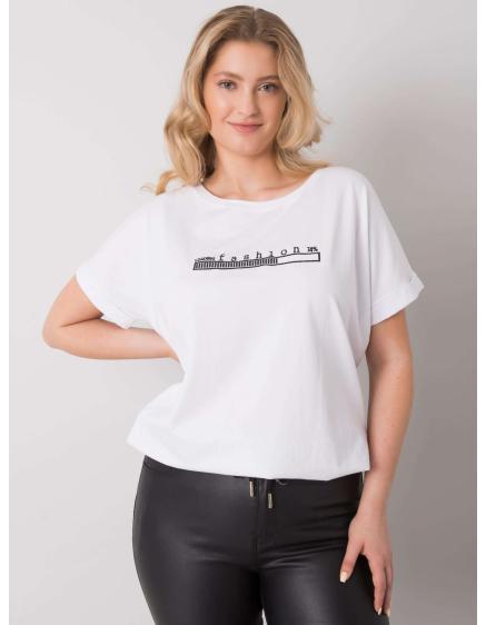 Dámská halenka plus size MAVIS bílá