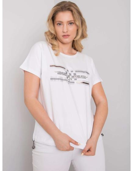 Dámská halenka plus size MELFI bílá Dámská halenka plus size MELFI bílá