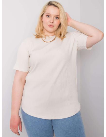 Dámská halenka plus size STELLA světle béžová