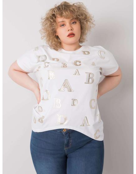 Levně Dámská halenka plus size SABINA bílá