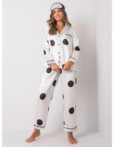 Dámské pyžamo s puntíky PONTS bílé