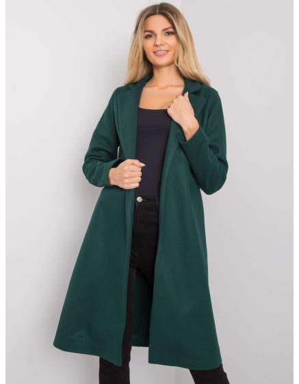 Dámský kabát Hettie RUE PARIS tmavě zelený