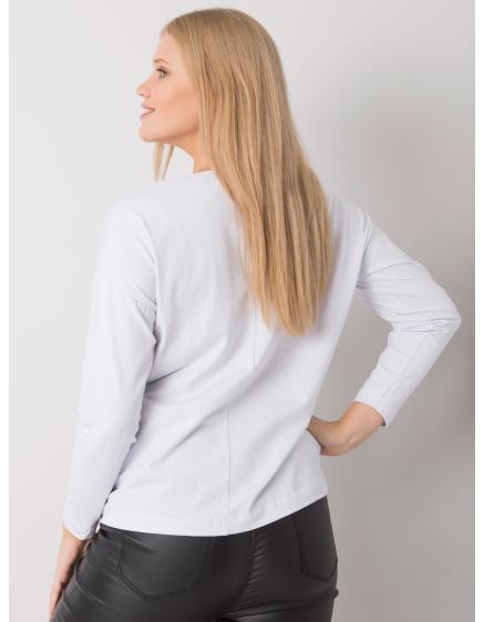 Dámská halenka plus size s potiskem PHILIPPA bílá Dámská halenka plus size s potiskem PHILIPPA bílá