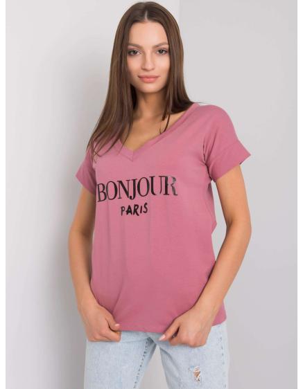 Dámské tričko s nápisem EMILLE špinavě růžové