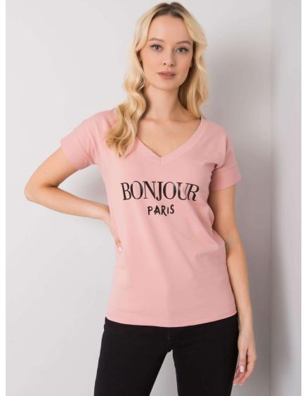 Dámské tričko s nápisem EMILLE světle růžové