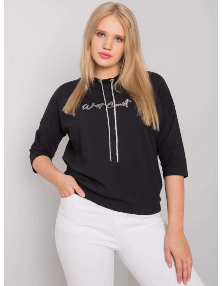 Dámská halenka s kamínky plus size LATORE černá