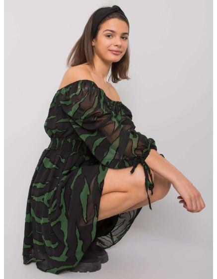 Dámské šaty s potisky PHILIPPI černo-zelené