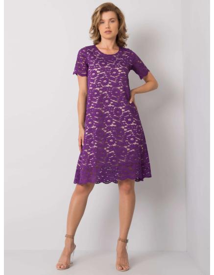 Dámské šaty krajkové LULU fialové