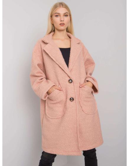 Dámský kabát s kapsami Bedford OCH BELLA špinavě růžový