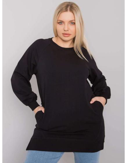 Dámská halenka hladká plus size TOLEDO černá