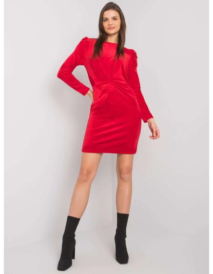 Dámské šaty s dlouhými rukávy Ellara RUE PARIS červené