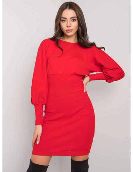 Dámské šaty pruhované Leticia RUE PARIS červené