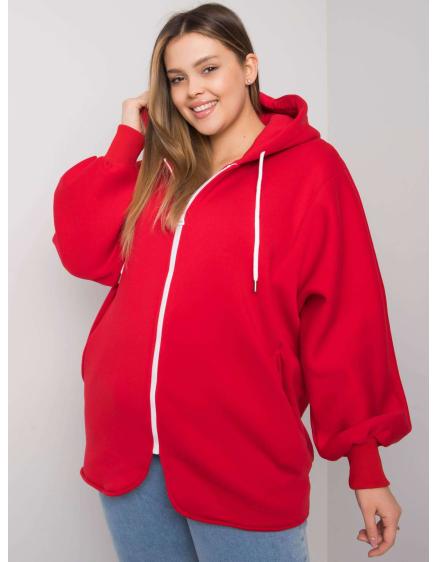 Dámská mikina plus size ELLA červená