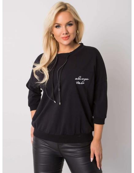 Dámská halenka bavlněná plus size SHELLY černá Dámská halenka bavlněná plus size SHELLY černá