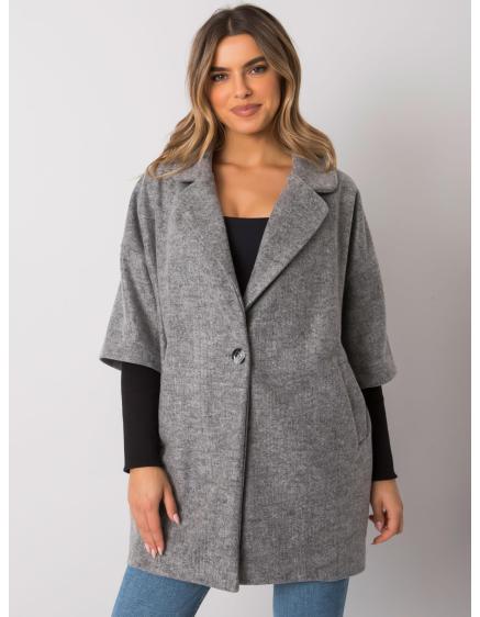 Dámský volný kabát Aliz RUE PARIS šedý