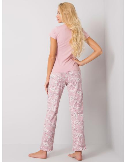 Dámské pyžamo vzorované DIANE světle růžové