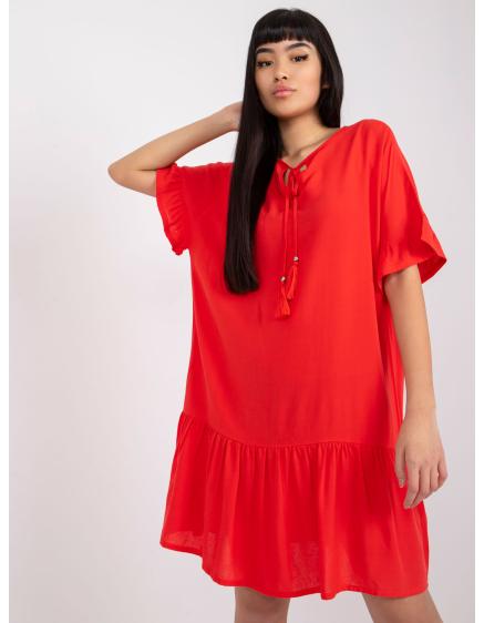 Dámské šaty s volánem Sindy SUBLEVEL červené