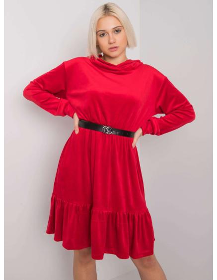 Dámské šaty s páskem CASABLANCA červené