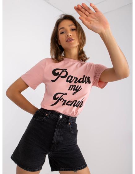 Dámské tričko s kulatým výstřihem JADE světle růžové