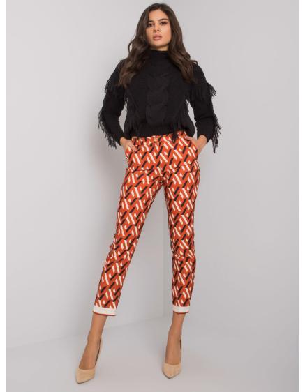 Dámské kalhoty vzorované DORCHESTER tmavě oranžové