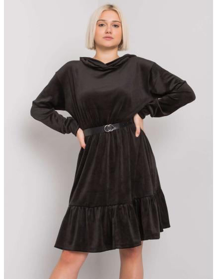 Dámské šaty s páskem CASABLANCA černé
