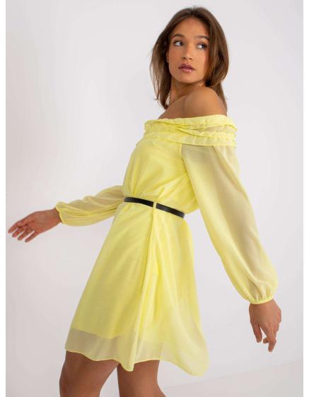 Dámské šaty pruhované AMELINE žluté