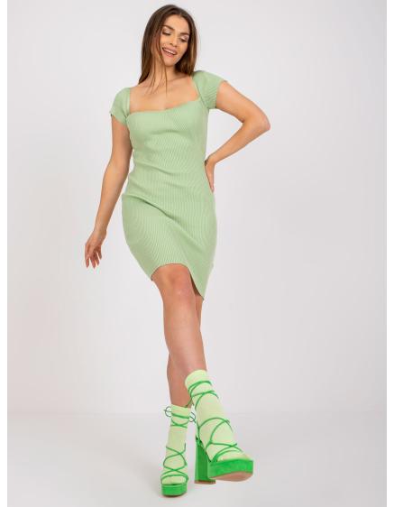 Dámské šaty s krátkým rukávem APRIL zelené 