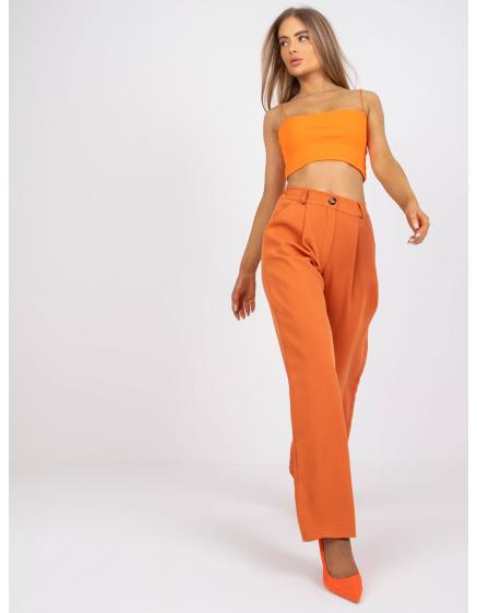 Dámské kalhoty se širokými nohavicemi JOSE oranžové