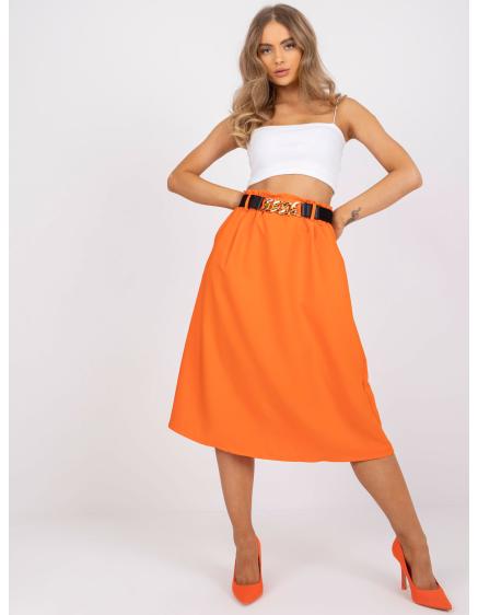 Dámská sukně elegantní trapézová IRIS oranžová