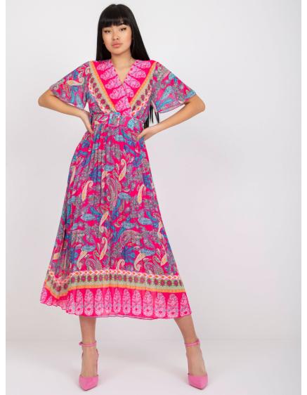 Dámské šaty s orientálním motivem KARENZA růžové