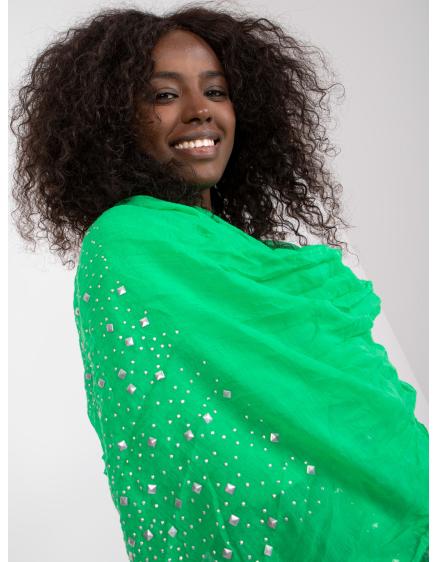 Dámský šátek s kamínkovou aplikací BECCI zelený