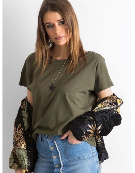 Levně Dámské tričko FIRE khaki