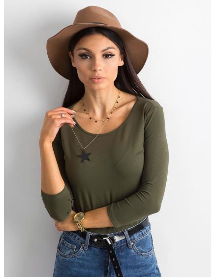 Levně Dámská halenka MONA khaki