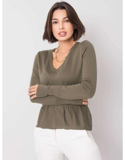 Levně Dámská košile Melby RUE PARIS khaki